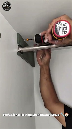 Perfect Hidden Shelf Mount Installation 🔩🛠️ #DIY #Woodworking #HomeImprovement