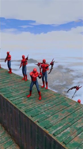 GTA 5 Epic Sky Water Ragdolls Spiderman Jump/Fails Ep 214 #shorts