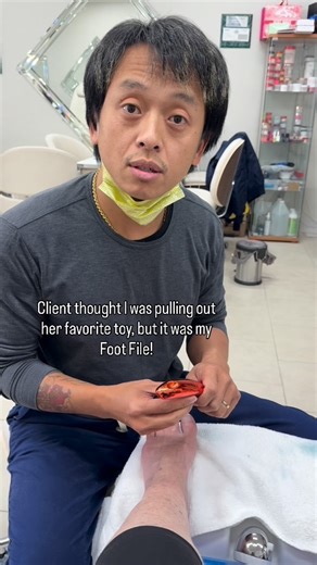 Minh Thai on Instagram: "Client was disappointed that it wasn’t her favorite toy, but she was happy with the Foot File by @beyondthecream.official * Thank you for your support. Make sure to Follow, Like, and Share. Shop & Support the channel: www.beyondthecream.com * * #fblifestyle #nailtech #vlog #reels #autumn #nailtech #nails #nailart #selfcare #podcast"