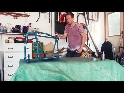 Painting Frame - Mini Bike Rebuild Project (Baja Dirt Bug)