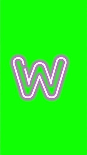 W Alphabet Animation on Green Screen #greenanimation #animatedalphabet