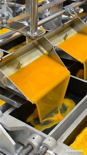 [Craftsmanship automated⁉️] How fluffy, jiggly Japanese rolled omelets are mass-produced🥚 #foomaj...