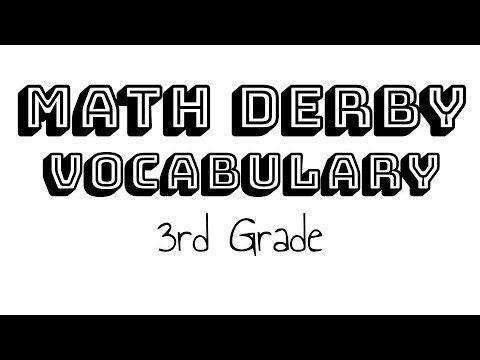 Math Derby Vocabulary - 3rd Grade