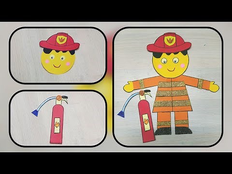 DIY-Fire Fighter|| DIY-Community Helper|| #communityhelper #firefighter #craftforschool #crafts