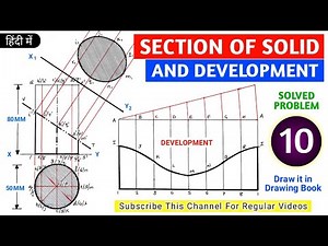 SECTION OF SOLID AND DEVELOPMENT OF LATERAL SURFACES SOLVED PROBLEM 10 ‪@TIKLESACADEMYOFMATHS‬