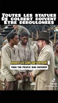 COLBERT 1 S1 STATUE DEVANT L'ASSEMBLÉE NATIONALE... IL A RÉDIGÉ "LE CODE NOIR"....