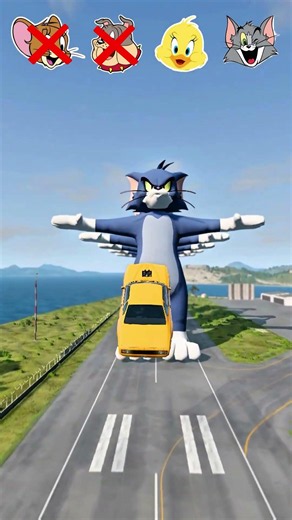 🚗#tom and jerry jumping the car