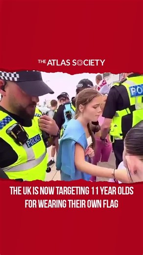 The Atlas Society | UK 2025: Knife crime? Ignored. Kids with flags? Illegal. | Instagram