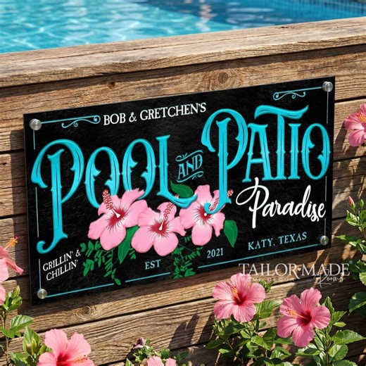 Pool Signs, Personalized Pool Sign, Custom Pool Sign, Pool and Patio Sign, Outdoor Pool Sign, Poolside Sign, Metal Pool Sign, Swimming Pool - Etsy
