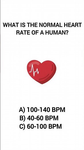 what is the normal heart rate of a human? #heartrate #humanbody #science
