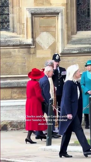 King Charles III & Queen Camilla Arrive for Easter Service in Windsor
