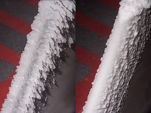 11 reactions | When ice forms on aircraft, it can take different shapes. In NASA's Glenn Research Center's Icing Research Tunnel, the ice on the left encounters warm super-cooled clouds. Drops don’t freeze right away, but move downstream and then form a scallop shape. On the right, the ice is formed at very cold, sub-freezing air temperatures and the water droplets freeze on impact. #AeroAtoZ #Icing | NASA Aeronautics | Facebook