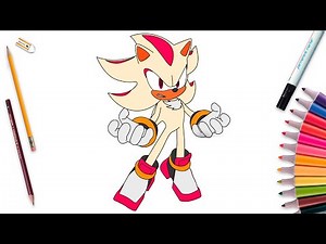 How To Draw Super Shadow Easy Step By Step | Sonic the Hedgehog Art Lesson