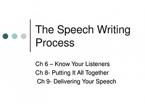 The Speech Writing Process - SlideServe