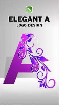 Elegant Floral Letter A Design 🌸 | CorelDRAW