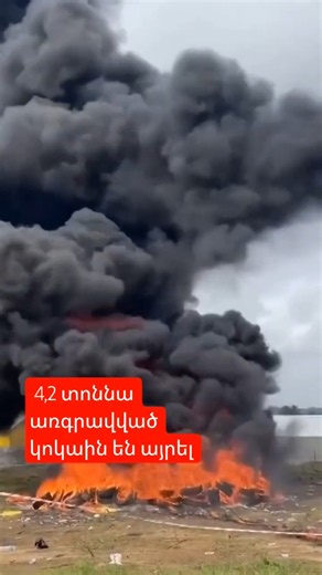 4,2 տոննա առգրավված կոկաին են այրել