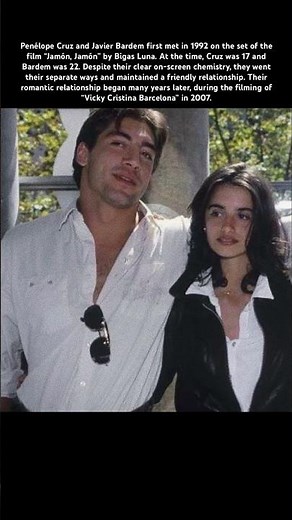 Penélope Cruz and Javier Bardem first met in 1992 on the set of the film “Jamón, Jamón” #love