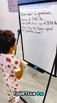 4 year old explains how to solve this elapsed time word problem