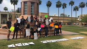 ASU class holds protest as part of its final assignment