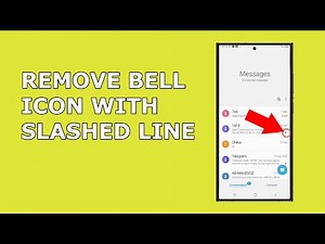 How to remove bell icon with slashed line from the end of the text message on Samsung