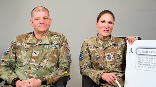 🛰 Check out our Space Base Delta 1 Autocomplete Interview! 🛰 Colonel Kenneth Klock, SBD 1 Commander, and CMSgt Martha Burkhead, SBD 1 Senior Enlisted Leader, sat down together to answer the internet's burning questions about the Space Force! 🔥 See the full video here! https://youtu.be/DNVZa5Qdo7k United States Space Force | United States Air Force | Space Operations Command #spaceforce #airforce #ussf #usaf #military #interview #space | Peterson Space Force Base