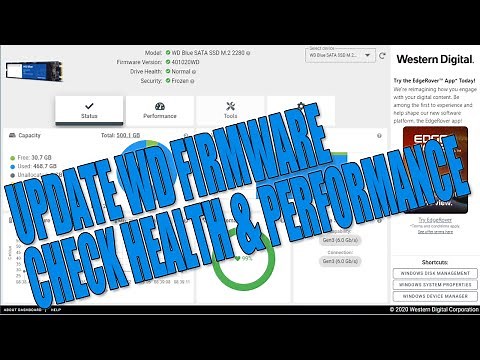 How To Update Western Digital HDD SSD M 2 Firmware | Check HDD Health & Performance