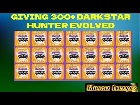 Giving 300+ Darkstar Hunter Evolve in Muscle Legends