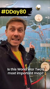 #DDay80 On this day 80 years ago the Allies launched the largest amphibious invasion in history. We visited the room where Allied Commander Eisenhower, amongst others, planned and launched the invasion. This map, located in Southwick House in Portsmouth, remains untouched for the last 80 years, showing the planned routes of the boats that completed this historic operation. #worldwar2 #history #dday | History Bombs