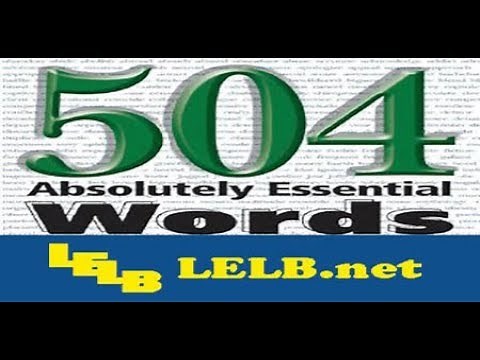 504 Absolutely Essential Words, Unit 1 - LELB Society