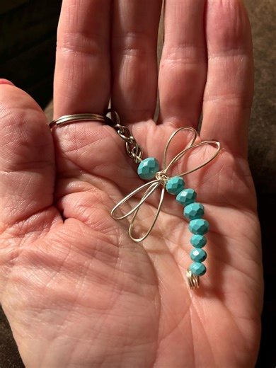 Turquoise Dragonfly Purse Charm or Keychain - Etsy