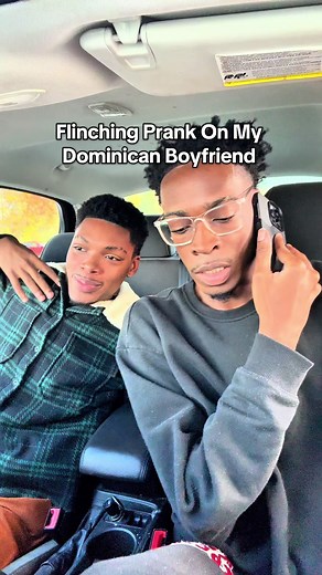 Flinching Prank On Dominican Boyfriend #fyp #prank #jusniino