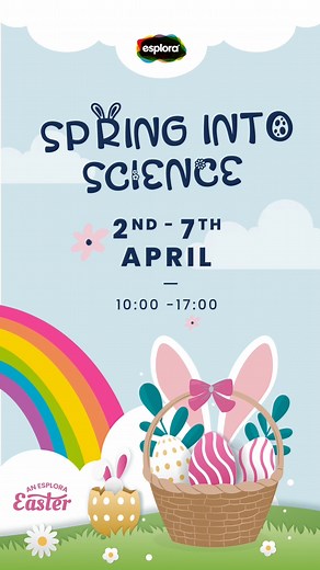 🔬 Scientific knowledge and readiness to use these concepts to overcome obstacles. From scaling mountains to floating in oceans, see the power of science in action as the eggs embark on a grand adventure. Get ready for an egg-citing journey! 🥚🏔️🌊 Tickets are available on a first-come, first-served basis at the Esplora reception. Or, secure your tickets by prebooking online at https://www.showshappening.com/Esplora-Interactive-Science-Centre/Spring-into-Science--Easter-at-Esplora. | Esplora In