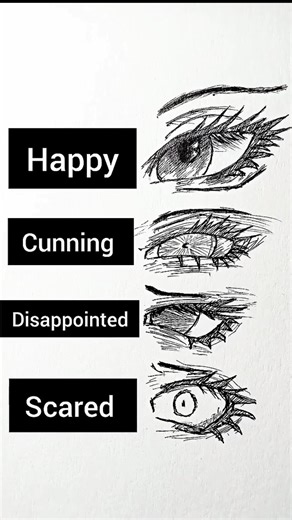 How to draw an Eyes in different shapes #shorts #anime #drawing #art #fyp