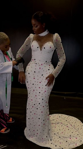 Hello Guys, Our Second bridal dress from THE COMBO Collection.Now it's getting more serious,na Veekee James actually inspired this dress, but again, this dress is not a 💯bridal, u can also use for Court Signing or Reception entrance...Our Muse and Miss Cameroon 🇨🇲 Michèle Ange Minkata ate this look and left no crumbs🙌🏻🙌🏻🥰💃🇨🇲🇳🇬 | ShaSha Designs. -