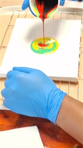 Will the black take over the painting? #art #fluidartist #painting