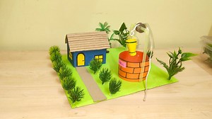Model of well/Pulley system Model #wellmodel #wellmodelschoolproject #pulleysystem pulley #schoolproject #FacebookPage #trendingvideo #kansalcreation | Kansal Creation