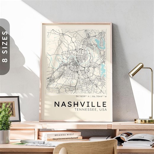 Nashville, Tennessee, USA | City Map Poster - Etsy