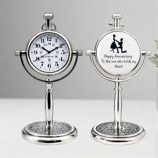 Personalized Engraved Anniversary Gifts Desk Clock – Custom Engrave Anniversary Gifts - Etsy