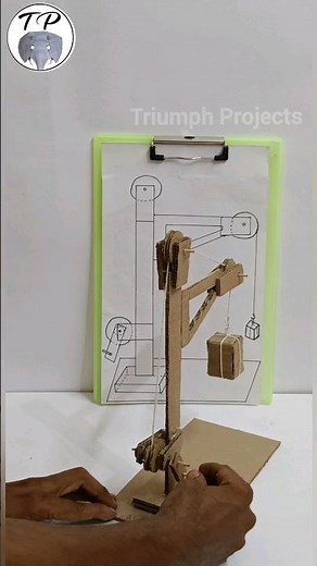 #DIY #Crane project using #carton box or #cardboard | Do it yourself crane at home video shorts 👍
