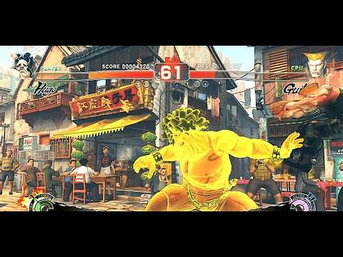 Super Street Fighter IV HUGO VS GUILE (HARDEST AI ) - PC GAMEPLAY || 1080P 60FPS ||