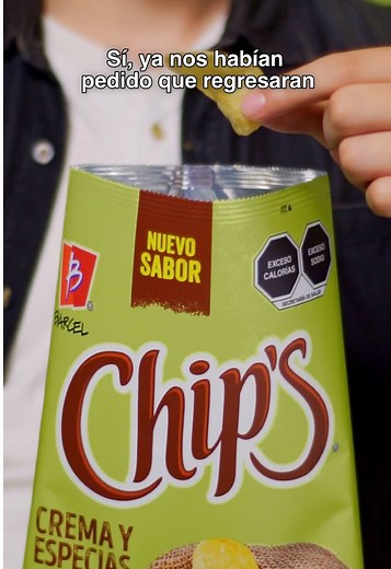 ¡Nuevas papas Chip's®️ Crema y Especias disponibles!