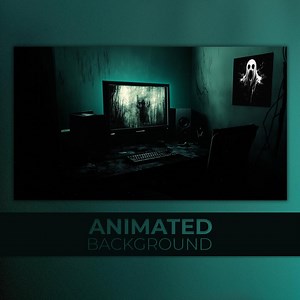 Animated Background, Horror Screen, Dark Room, Digital Nightmares, Deep Shadows, Twitch Stream Zoom Vtuber Background, Halloween Background - Etsy