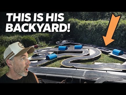 A Carrera Digital 132 CRAZY home built Backyard race Track!! #racecar #racing
