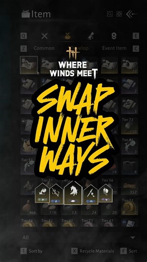 Cara Paling Cepat Naikin tier Inner Ways di Where Winds Meet #WhereWindsMeet #WWMCIES3