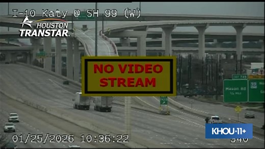 This is a live look at the Katy Freeway ramp to the Grand Parkway, where ice is causing problems on the overpass. https://www.khou.com/article/news/local/houston-texas-ice-roads-katy-freeway-grand-parkway/285-0a6b1e99-e2ff-421f-88c4-f67e42bd10ed | KHOU 11 News