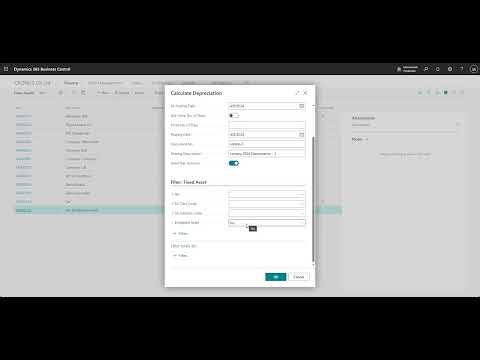Budgeted Fixed Assets in Business Central