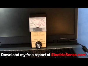 Magnetic fields from a laptop computer