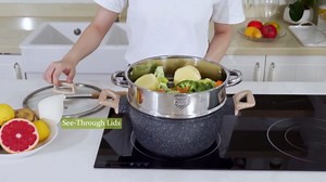 12 Pcs Pots and Pans Set Non Stick, Cookware Sets Black Granite Induction Cookware, Non-toxic Healthy Nonstick Kitchen Cooking Set with Frying Pans Set, Saucepans (PFAS/ PFOA/ PFOS Free)