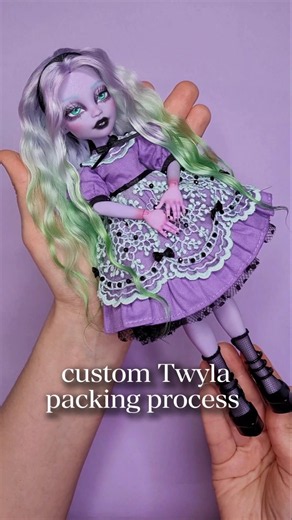 behind the scenes of my doll packaging process #monsterhigh #customdoll #diy