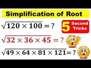Simplification of Root Multiple Numbers | How to solve Square Root | Basic Maths